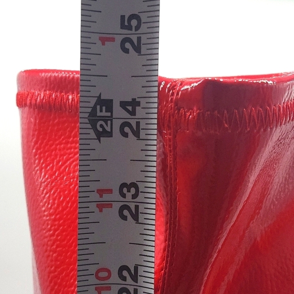 I.N.C. International Concepts Keenahp Red Patent Over-the-Knee Boots 8.5M Vegan - Picture 7 of 10
